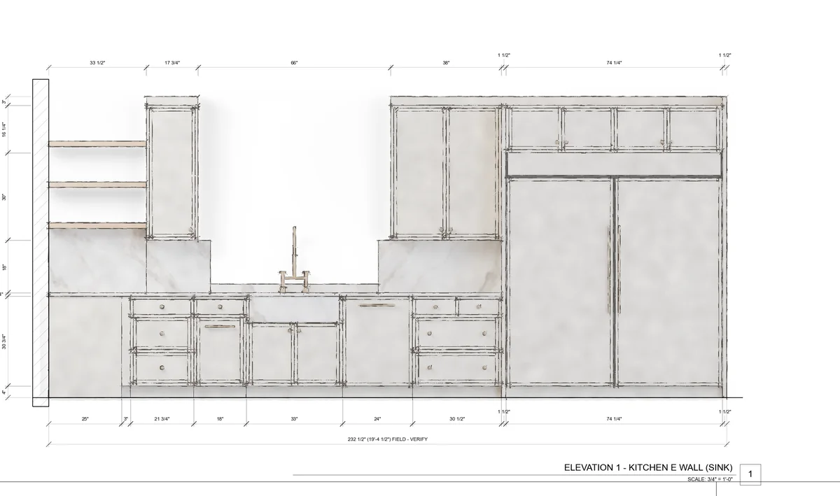 Kitchen watercolor sheet